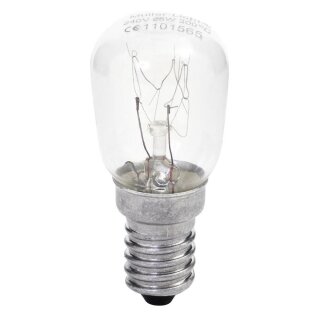 Backofenlampe T26 Röhre Glühlampe 25W E14 klar Glühbirne 170lm warmweiß 2400K 300°C