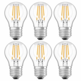 6 x Osram LED Filament Leuchtmittel Tropfen 5W = 40W E27 470lm neutralweiß 4000K DIMMBAR