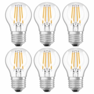 6 x Osram LED Filament Leuchtmittel Tropfen 5W = 40W E27 470lm neutralweiß 4000K DIMMBAR