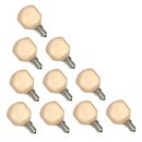 10 x Dura Tropfen Glühbirne 15W E14 Terracotta Cappuccino Glühlampe Glühbirnen 15 Watt Softone Flame