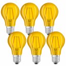 6 x Osram LED Filament Leuchtmittel Decor farbig A60 2W =...