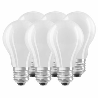 6 x Osram LED Filament Leuchtmittel Birnenform A60 3,3W = 25W E27 matt 250lm warmweiß 2700K DIMMBAR