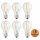 6 x Osram LED Filament Leuchtmittel Birnenform A60 4W = 40W E27 klar 470lm neutralweiß 4000K Tageslichtsensor