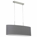 Eglo Pendelleuchte Hängelampe Pasteri 75cm oval Grau max. 2 x 25W E27 kürzbar