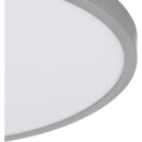 Eglo LED Wand- & Deckenleuchte Fueva 1 Silber rund Ø50cm 25W 2700lm warmweiß 3000K