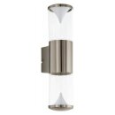 Eglo LED Außenleuchte Wandlampe Penalva Silber IP44...