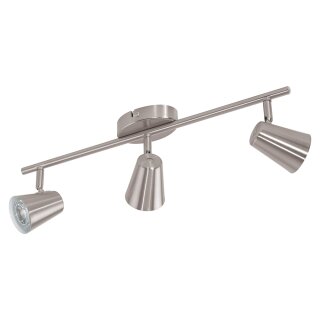 Eglo LED Deckenleuchte Strahler Travale 2 Nickel matt 3 x 3,3W GU10 720lm warmweiß 3000K schwenkbar