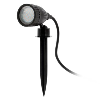 Eglo LED Gartenleuchte Nema schwarz IP44 2,8W GU10 240lm warmweiß 3000K 110° mit Erdspieß