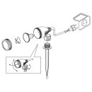 Eglo LED Gartenleuchte Nema schwarz IP44 2,8W GU10 240lm warmweiß 3000K 110° mit Erdspieß