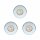 3 x Eglo LED Einbaustrahler Badleuchte Igoa Set Chrom IP44 3 x 3,3W GU10 720lm Warmweiß 3000K 38°