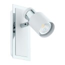 Eglo LED Wandleuchte Davida-SD Chrom/Weiß 5W GU10...