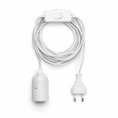 Lampenfassung max. 60W E27 Weiß 3,5m Kabel mit Stecker & Schalter