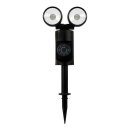 REV LED Strahler Schwarz IP44 2 x 6W 600lm kaltweiß...