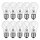 10 x Leuci Glühbirne Birnenform A60 15W E27 klar Glühlampe 15 Watt Glühbirnen warmweiß dimmbar