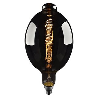 LED Riesen Leuchtmittel Spiral Filament G180 Globe 6,5W E27 Retro-Grau Rauchglas 150lm extra warmweiß 1800K