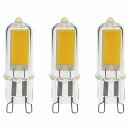 3 x XanLite LED Leuchtmittel Stiftsockel 2W = 20W G9 COB...