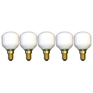 5 x Dura Tropfen Glühbirne 60W E14 opal weiß Glühlampe Glühbirnen 60 Watt Softone