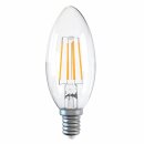 LED Filament Retro Leuchtmittel Kerze 5W = 40W E14 klar...