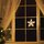 LED Weihnachten Fensterdeko Glühwürmchen Stern silber warmweiß für 3 x AA Batterie