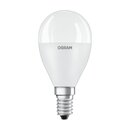 Osram LED Leuchtmittel Tropfen P45 8W = 60W E14 matt...