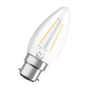 Osram LED Filament Leuchtmittel Kerze 2,5W = 25W B22d klar 250lm warmweiß 2700K