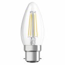 Osram LED Filament Leuchtmittel Kerze 4W = 40W B22d klar 470lm 827 warmweiß 2700K