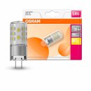 Osram LED Leuchtmittel Stiftsockellampe 3,3W = 35W GY6.35 klar 12V 400lm warmweiß 2700K 320°
