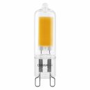 Osram LED Glas Leuchtmittel Stiftsockellampe 2W = 20W G9 COB klar 200lm 827 warmweiß 2700K 320°