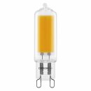 Osram LED Glas Leuchtmittel Stiftsockellampe 2,8W = 30W G9 COB klar 300lm 827 warmweiß 2700K 320°