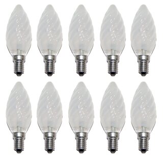 10 x Leuci Glühbirne Kerze gedreht 15W E14 MATT Glühbirnen Glühlampen Glühlampe 15 Watt