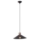 Brilliant Pendelleuchte Mayfair Schwarz/Kupfer rund...