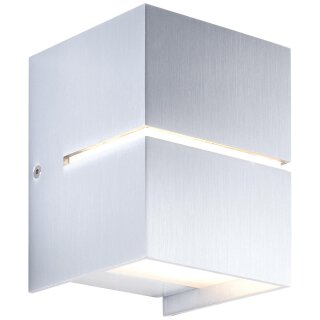 AEG LED Wandleuchte Ania Alu gebürstet Up&Down 11W 1079lm Warmweiß 3000K inkl. EasyDim-Funktion