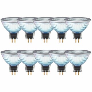 10 x Osram LED Glas Reflektor MR16 8W = 50W GU5,3 12V 621lm warmweiß 2700K 36° 10 x Osram LED Glas Reflektor MR16 8W = 50W GU5,3 12V 621lm warmweiß 2700K 36°