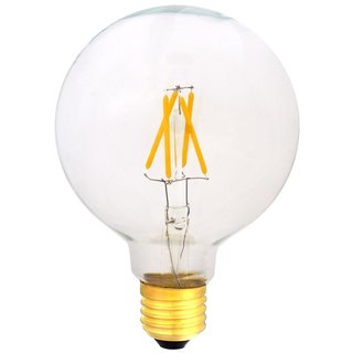 LED Filament Globe Glühbirne G95 4W = 40W E27 klar Faden Glühlampe warmweiß 2700K