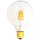 LED Filament Globe Glühbirne G95 6W fast wie 60W E27 klar Faden Glühlampe warmweiß 2700K