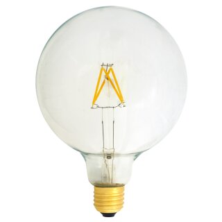 LED Filament Globe Glühbirne G125 4W = 40W E27 klar Faden Glühlampe warmweiß 2700K