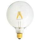 LED Filament Globe Glühbirne G125 4W = 40W E27 klar Faden...