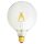 LED Filament Globe Glühbirne G125 4W = 40W E27 klar Faden Glühlampe warmweiß 2700K