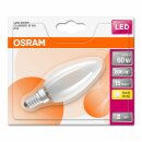 6 x Osram LED Filament Leuchtmittel Kerze 6,5W = 60W E14 matt 806lm warmweiß 2700K