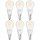 6 x Osram LED Filament Leuchtmittel Retrofit Tropfen 6W = 60W E14 matt 806lm warmweiß 2700K