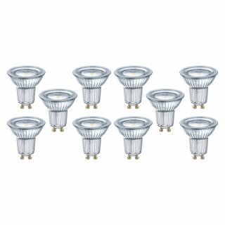 10 x Osram LED Leuchtmittel Glas Reflektor PAR16 6,9W = 80W GU10 570lm 840 neutralweiß 4000K 120°