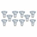 10 x Osram LED Leuchtmittel Glas Reflektor PAR16 6,9W = 80W GU10 570lm 840 neutralweiß 4000K 120°