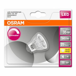 Osram parathom gu4 mr11 5w 927 345lm hotsell