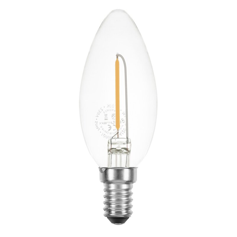 A Kerzenform Glüh-Birne Kerze-Lampe Filament ... LED Leuchtmittel E14 230V EKK 