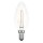 LED Filament Kerze 1W fast wie 15W klar E14 100lm Glühlampe Fadenglühbirne warmweiß 2700K