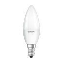 6 x Osram LED Leuchtmittel Star Classic Kerze 3,3W = 25W E14 matt 250lm warmweiß 2700K 180°