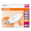 6 x Osram LED Leuchtmittel Star Classic Kerze 3,3W = 25W E14 matt 250lm warmweiß 2700K 180°