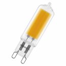 2 x Osram LED Glas Leuchtmittel Stiftsockellampe 2,8W = 30W G9 COB klar 300lm 827 warmweiß 2700K 320°