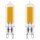 2 x Osram LED Glas Leuchtmittel Stiftsockellampe 2,8W = 30W G9 COB klar 300lm 827 warmweiß 2700K 320°