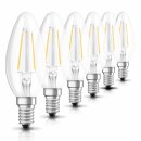 6 x Osram LED Filament Leuchtmittel Kerze 2,5W = 25W E14...